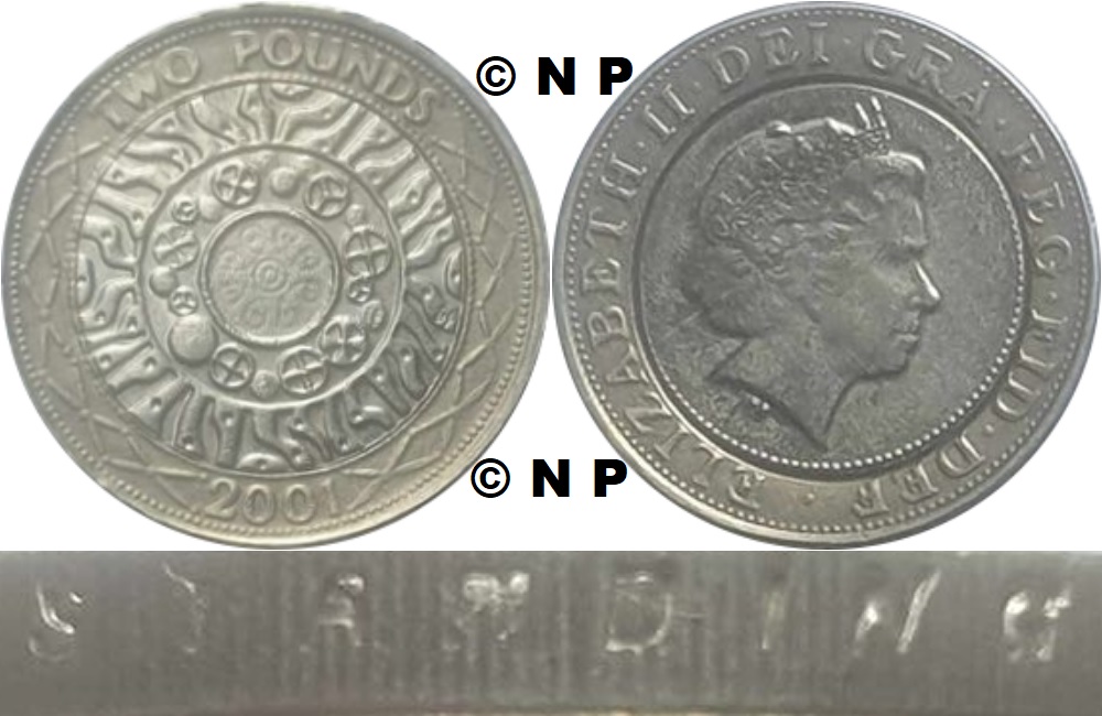 Image of the coin. All images  TheFakePoundCoinDatabase unless otherwise stated.