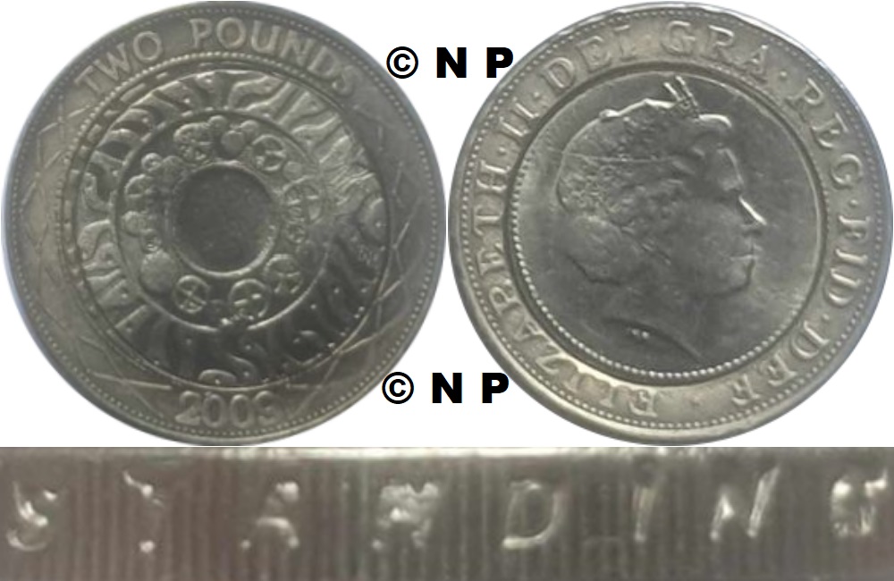 Image of the coin. All images  TheFakePoundCoinDatabase unless otherwise stated.